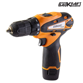 Бормашина акумулаторна 12V 2-ск. 2x1.5Ah 24Nm куфар & аксесоари Baukraft BK-CDL36