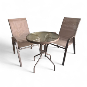 Сет от 2 текстилни стола и маса