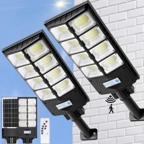 Соларна COB LED улична лампа с дистанционно управление – 300 и 400 W