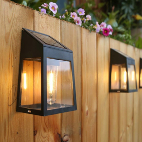 Соларна волфрамова стенна лампа с датчик за движение 