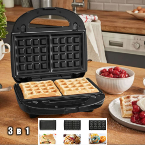 3 в 1 кобиниран тостер за сандвичи, гофрети и понички