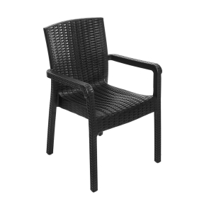 Стилен градински стол - Черен