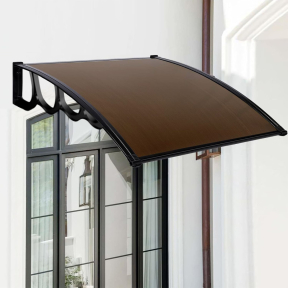120 х 150 см Поликарбонатен навес козирка тъмен бронз