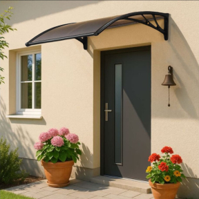 150 х 100 см Поликарбонатен навес козирка тъмен бронз