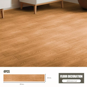 Самозалепващо пано за под с дървесен ефект, влагоустойчивo - 91,4 х 15,2 см