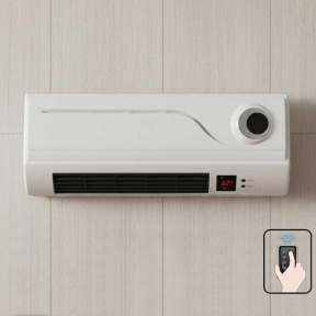 Керамична печка за стена Rosberg R51973A, Дистанционно, 2000W, PTC, Таймер, LED, Бял