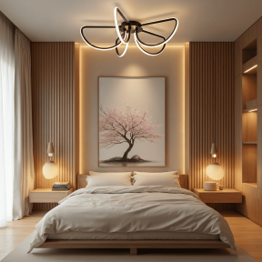 LED осветително тяло с интересен извит дизайн, 68W, черен