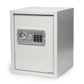 Електронен сейф, 45х35х35 см, светло сив