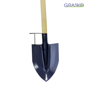 Права лопата 365x205 мм с дръжка 1170 мм и допълнителна степенка GRASKO