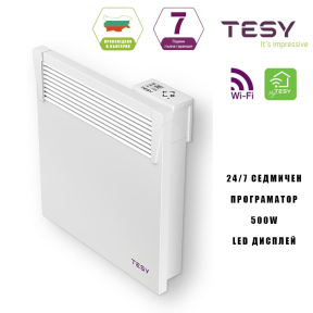 WiFi конвектор TESY Седмичен програматор 24 / 7, 500W, за стена  (CN 031 050 EI CLOUD W)
