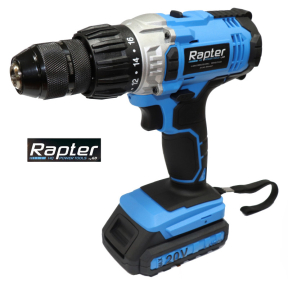 Акумулаторна двускоростна бормашина 20V Li-Ion, 2000mAh RAPTER
