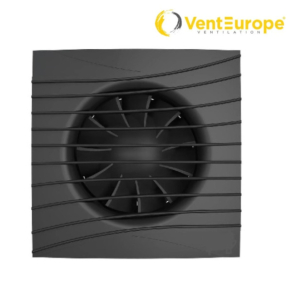 Аксиален вентилатор с клапа Vent Europe FANCY 4 BD L Black Matt ф100 /8.4W,90м3/