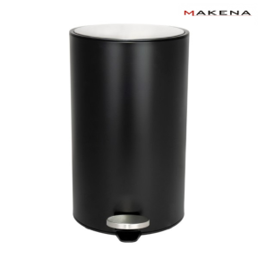 Кош за отпадъци Makena Black Clean, 12 л, черен