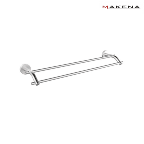 Двойна поставка за хавлии Makena Round, хром