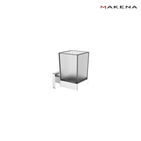 Чаша за четки за зъби Makena Square, хром