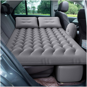 Надуваем дюшек за кола с 2 възглавници - светлосив