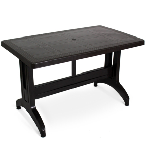 80 x 140 Пластмасова маса - кафяв цвят