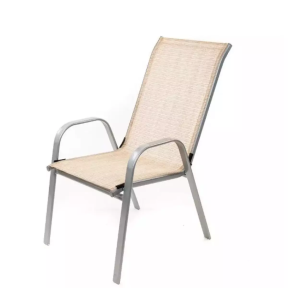 Градински стол метална конструкция и текстил – Бежов