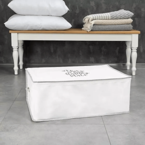 Бял органайзер с надпис, 52x28x22 см.