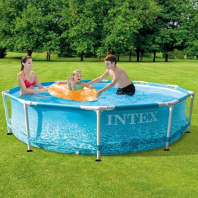 Басейн с метална рамка, помпа и филтър Intex - 305х76 см.
