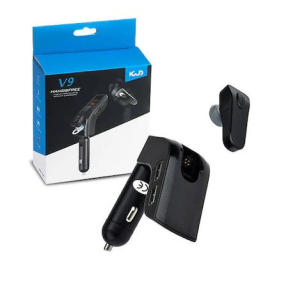 Bluetooth V9 FM трансмитер с отделна слушалка за ухото