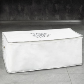 Бял органайзер с надпис, 65x45x24 см.