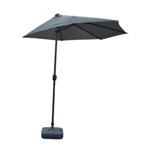 Чадър полукръг с манивела, сив - 300х150 см.