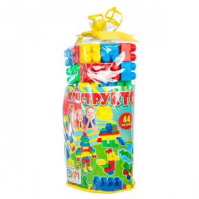 Детски конструктор с едри цветни елементи - 44 части Детски конструктор с едри цветни елементи - 44 части