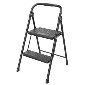 Домакинска сгъваема степ стълба с 2 стъпала, широко горно стъпало