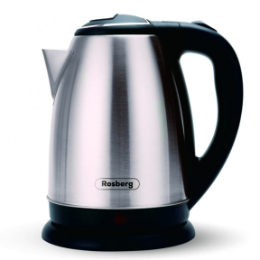 Електрическа кана Rosberg R51230I, 1800W, 1.8L, защита, инокс/черен