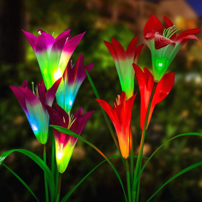 Градинска соларна лампа - лилиум