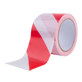 Сигнална лента, бяло-червено - 10 см. / 100 м.
