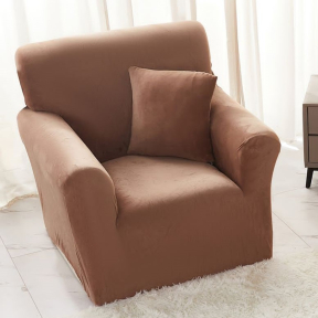 Кадифен калъф за фотьойл  - Карамел