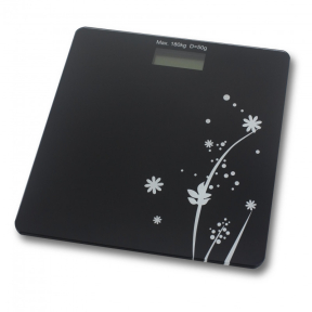 Кантар Rosberg R51650E, 180 кг, дигитален, LCD дисплей, черен