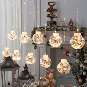 Коледни топки с LED светлини