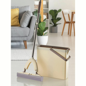 Комплект за почистване - моп и кофа със система за изцеждане