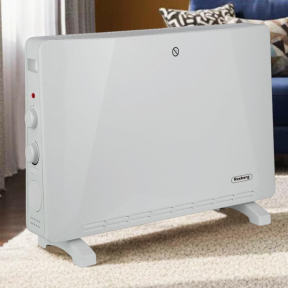 Конвектор Rosberg R51974E, 2500W, 3 степени, Термостат, Автоматично изключване, Бял