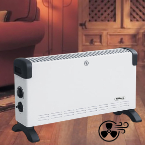 Конвектор Rosberg R51974FT, 2000W, 3 степени, Турбо вентилатор, Термостат, Защита от прегряване, Бял