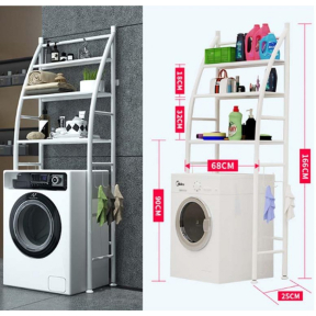 Метална етажерка за над пералня с три рафта