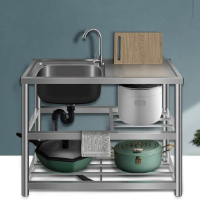 Mивка от неръждаема стомана с крака