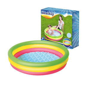 Надуваем басейн на 3 нива BESTWAY 102 см. - разноцветен Надуваем басейн на 3 нива BESTWAY 102 см. - разноцветен