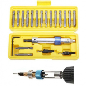 Отвертка с въртяща се глава и накрайници