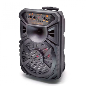 Преносима 8-инчова Wireless колона за караоке с жичен микрофон KTS-1140