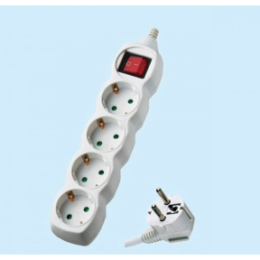 Разклонител с 4 гнезда и ключ, 1.5 м. кабел, 4000W