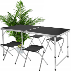 Сгъваема къмпинг маса с 4 стола