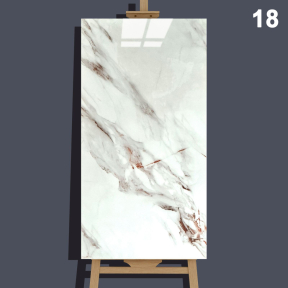 Самозалепващо декоративно пано за стена - светлосив мрамор с тъмни жилки, 60 x 30 см