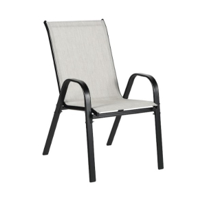 Градински текстилен стол, светлосив