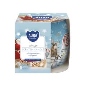 Свещ в чаша, ø7.9x7.2 см - Зима