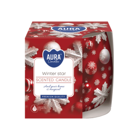 Свещ в чаша, ø7.9x7.2 см - Коледна звезда