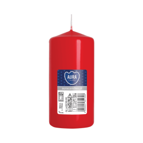 Свещ пилон, ø4.8x10 см - червен